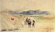 Eugene Delacroix Encampment in Morocco between Tangiers and Meknes china oil painting reproduction